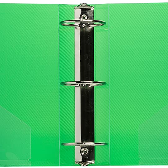 JAM Paper Designders® 3" Green Plastic 3 Metal Ring Binder